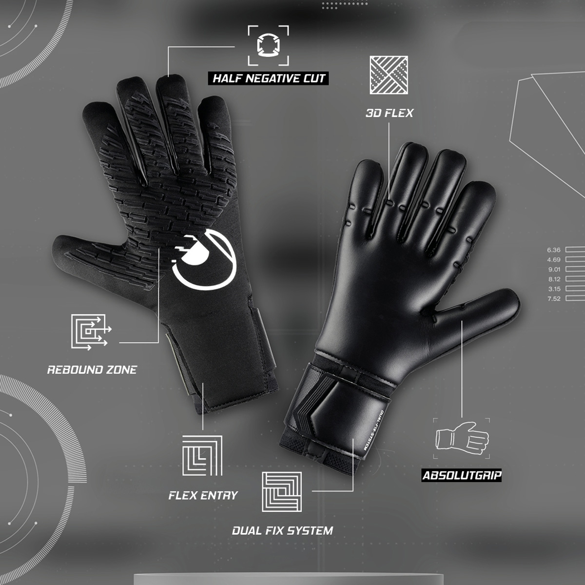 uhlsport Absolutgrip Tight HN Keepershandschoenen, voetbal voor kinderen en volwassenen, nauwe snit voor optimale pasvorm uhlsport Absolutgrip Tight HN Keepershandschoenen, voetbal voor kinderen en volwassenen, nauwe snit voor optimale pasvorm