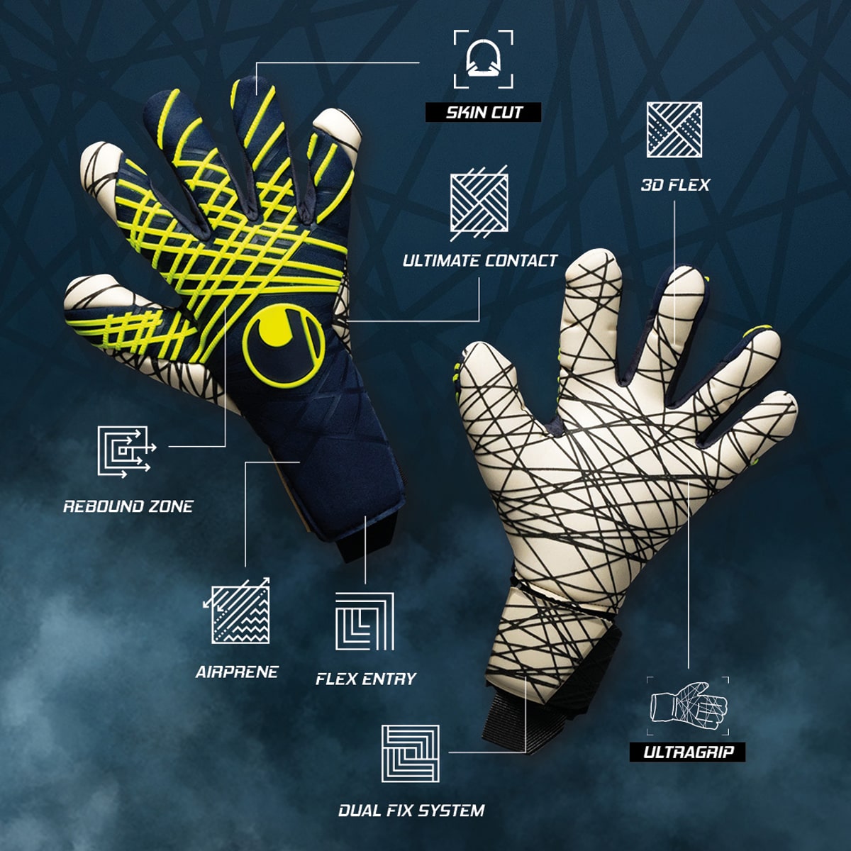 Prediction Ultragrip SC Torwarthandschuhe Prediction Ultragrip SC Torwarthandschuhe mit nahtlosem Seamless Cut für ein präzises Tragegefühl