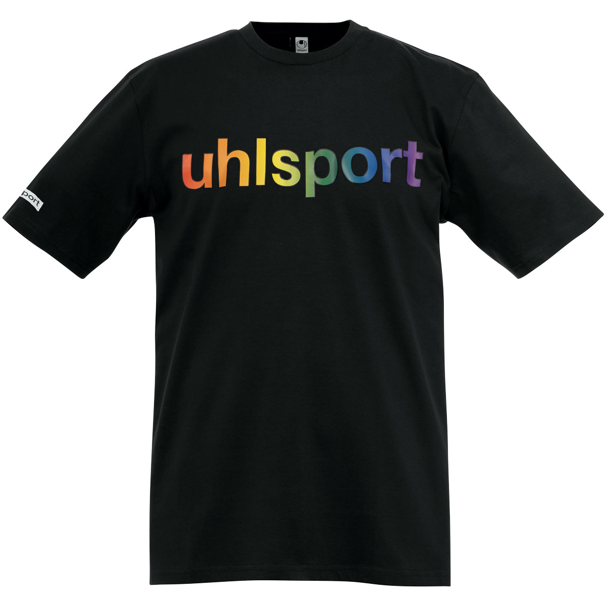 TEAM T-SHIRT RAINBOW BLACK Front