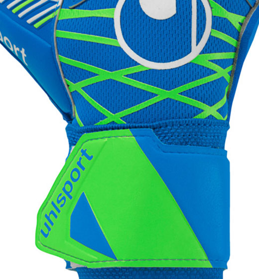 uhlsport Aquasoft Torwarthandschuhe in Blau für nasse Wetterbedingungen