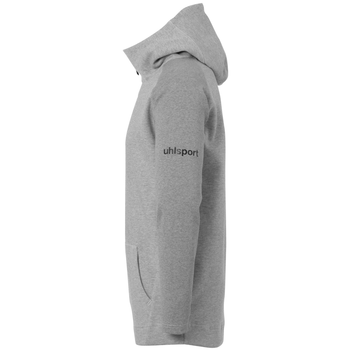 ESSENTIAL PRO ZIP-HOODIE Dark Grey Melange Side Left