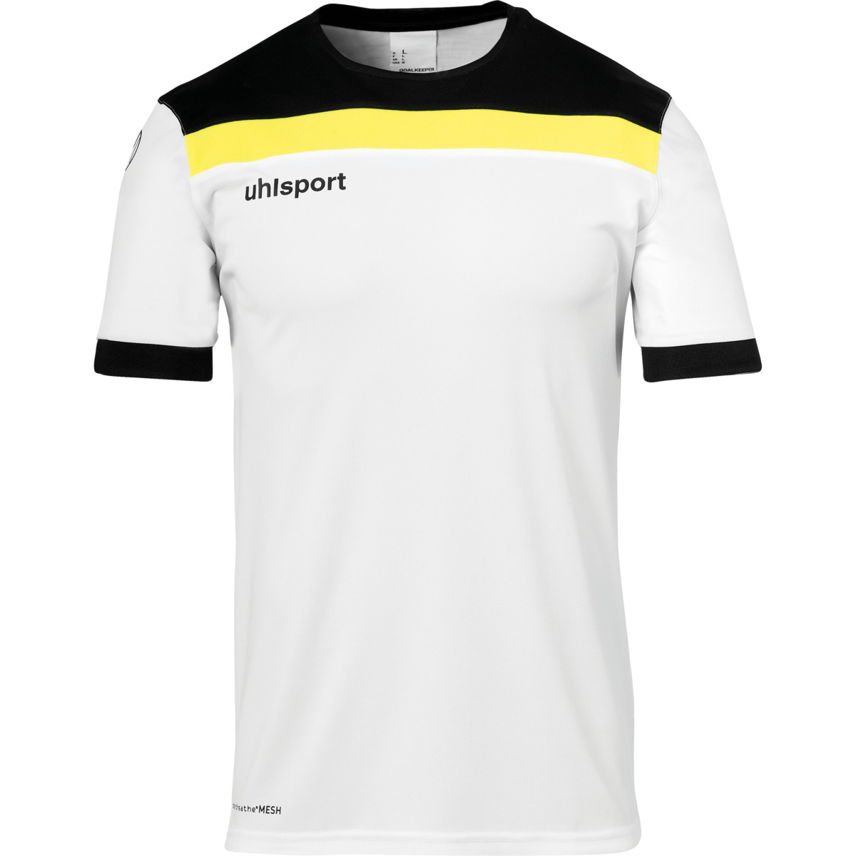 OFFENSE 23 GOALKEEPER SET weiß schwarz fluo gelb Top Front 02