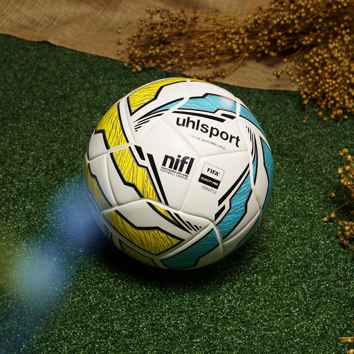 Uhlsport Fußball NIFL 24/25 Weiß Gelb Türkis
