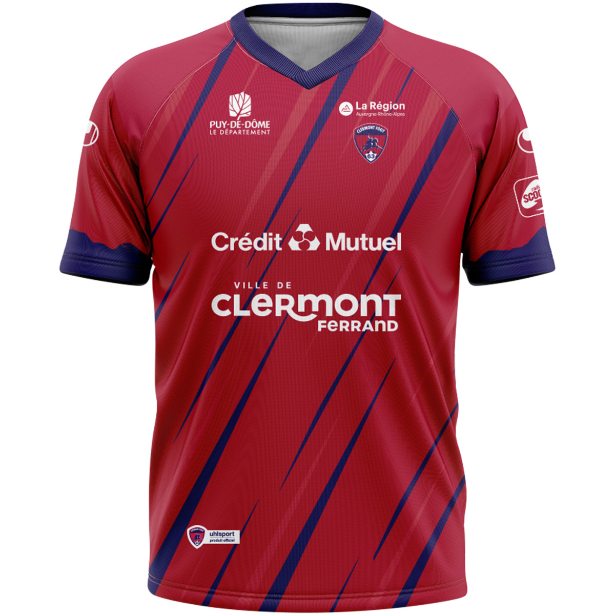 Clermont Foot Heimtrikot 2022 23 Front Ansicht