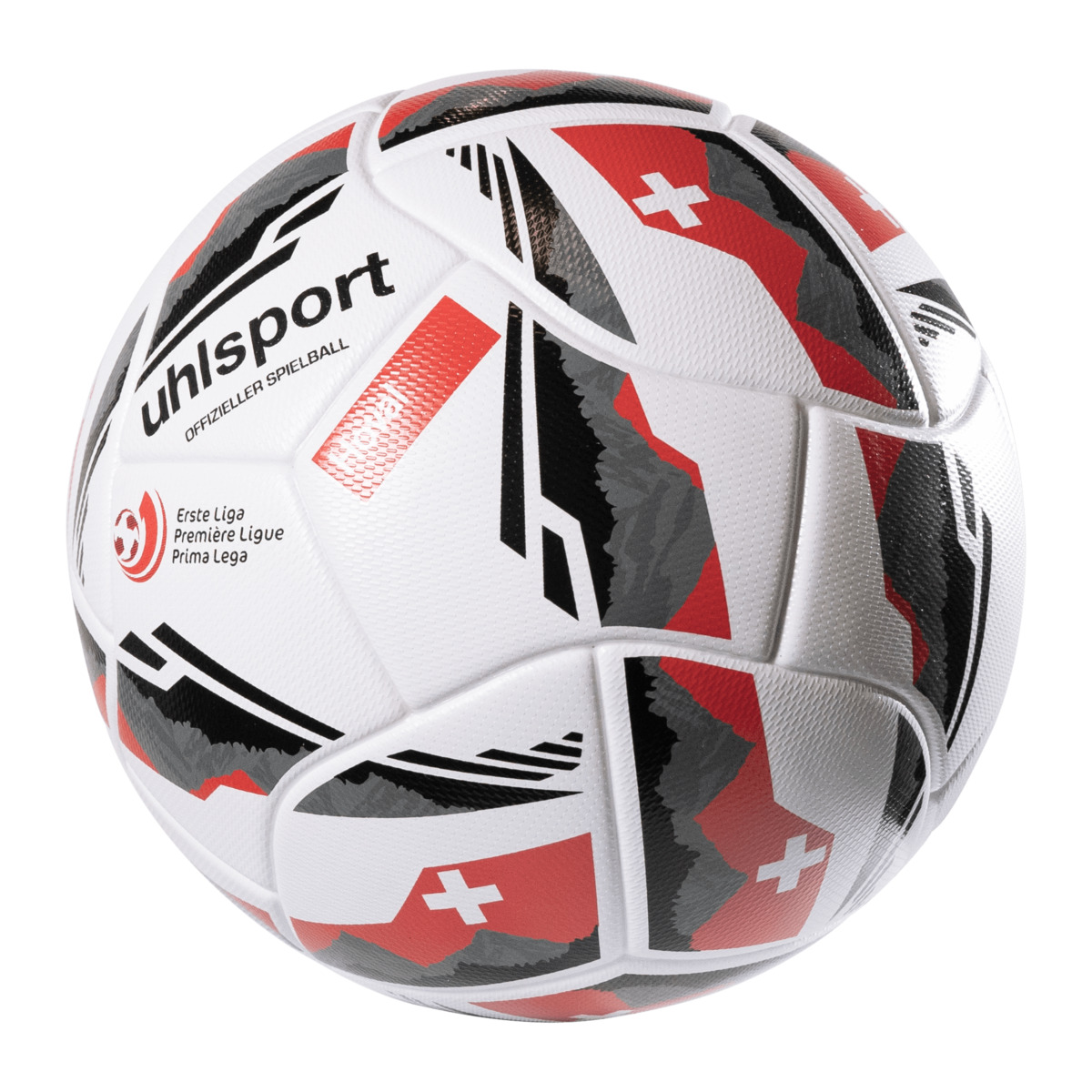 Uhlsport Fußball Schweiz 1.Liga Weiß Schwarz Rot