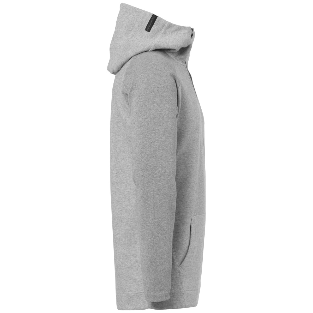 ESSENTIAL PRO ZIP-HOODIE Dark Grey Melange Side Right