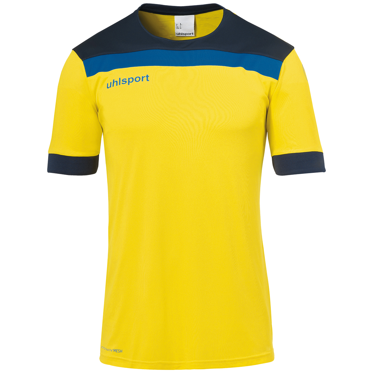 OFFENSE 23 TRIKOT KURZARM limonengelb marine azurblau Front