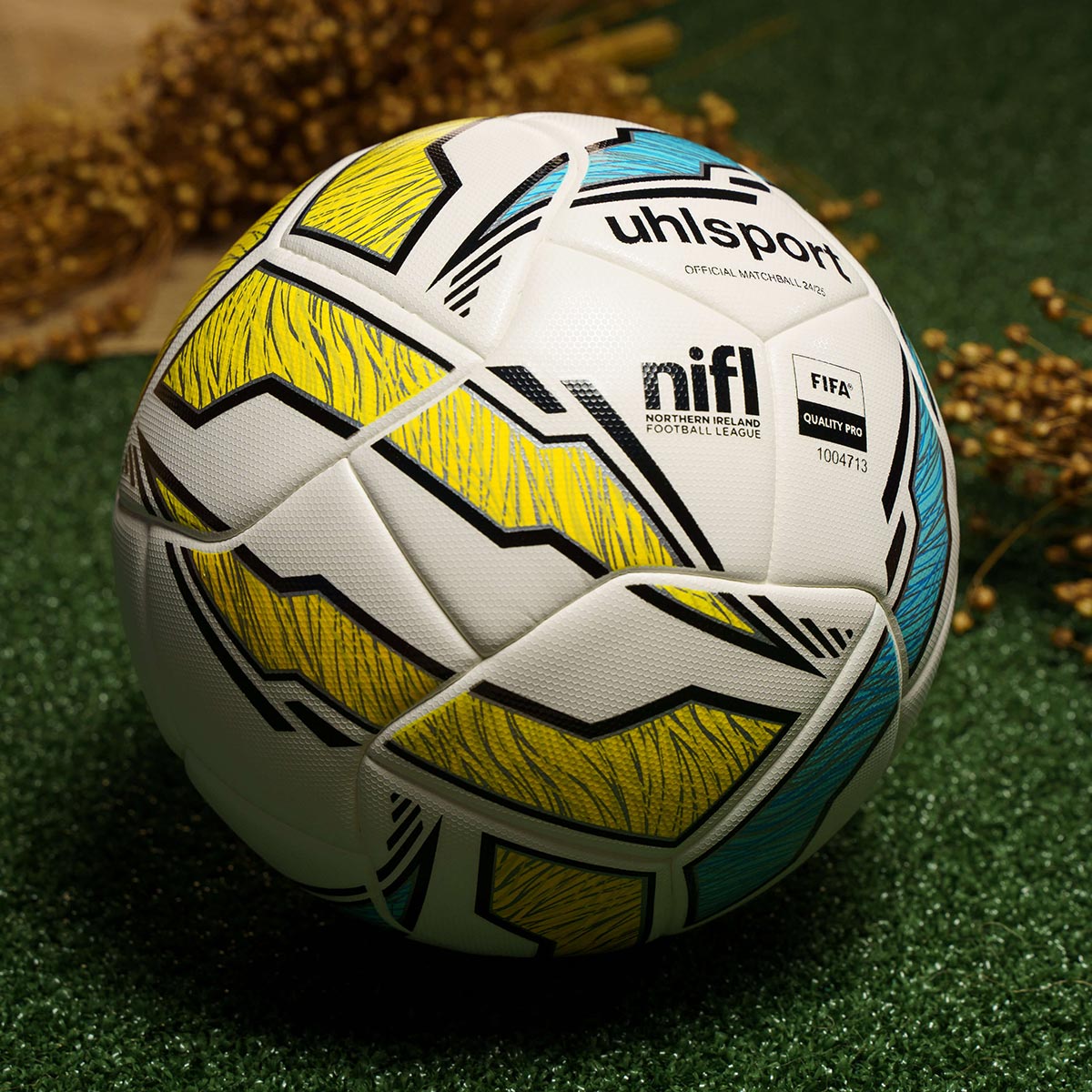 Uhlsport Fußball NIFL 24/25 Weiß Gelb Türkis