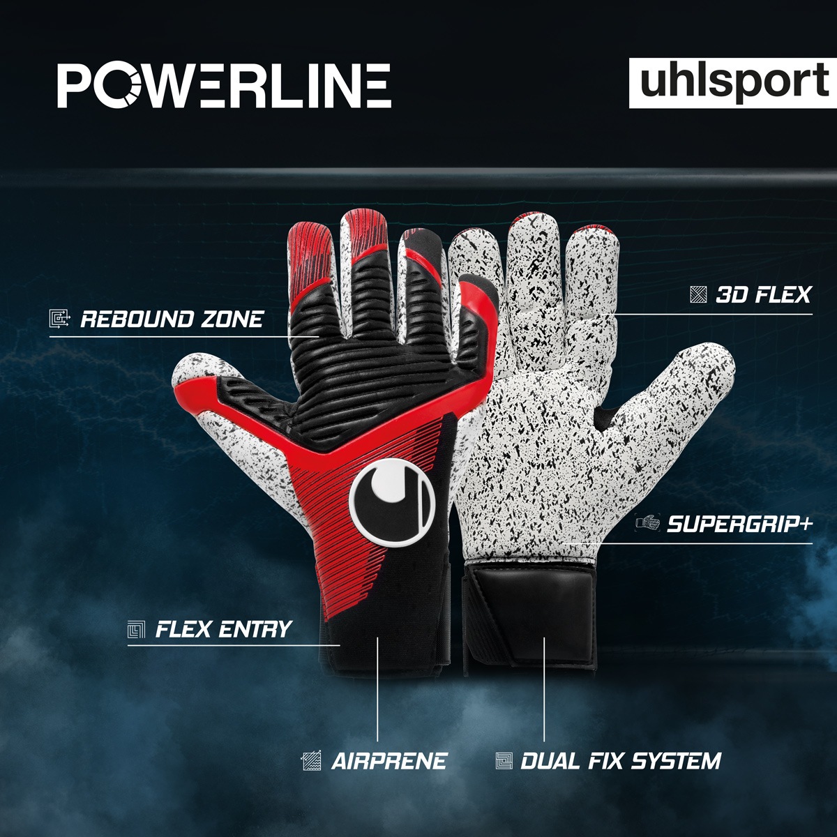 Supergrip+ Finger Uhlsport Aquagrip Finger Surround Goalie Gloves
