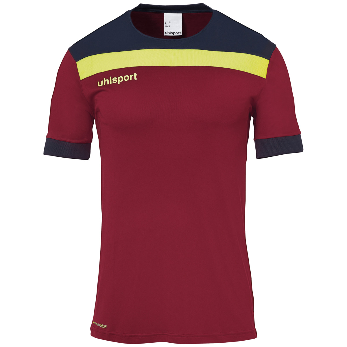 OFFENSE 23 TRIKOT KURZARM bordeaux marine fluo gelb Front