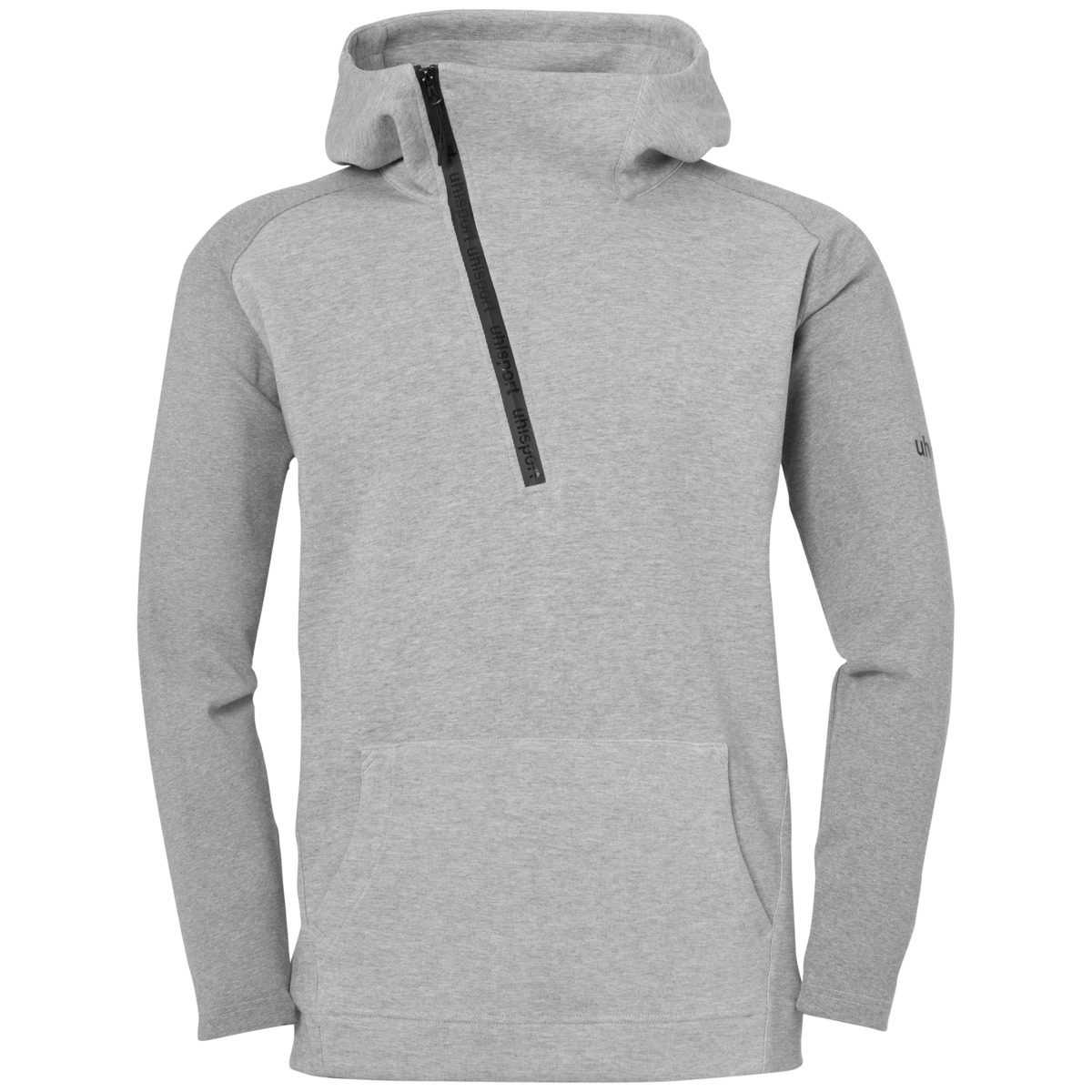 ESSENTIAL PRO ZIP-HOODIE Dark Grey Melange Front