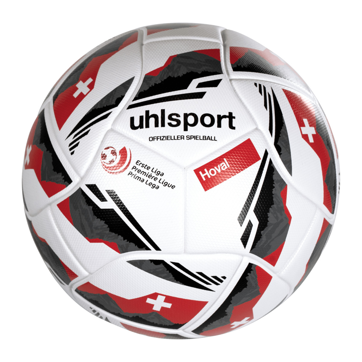 Uhlsport Fußball Schweiz 1.Liga Weiß Schwarz Rot