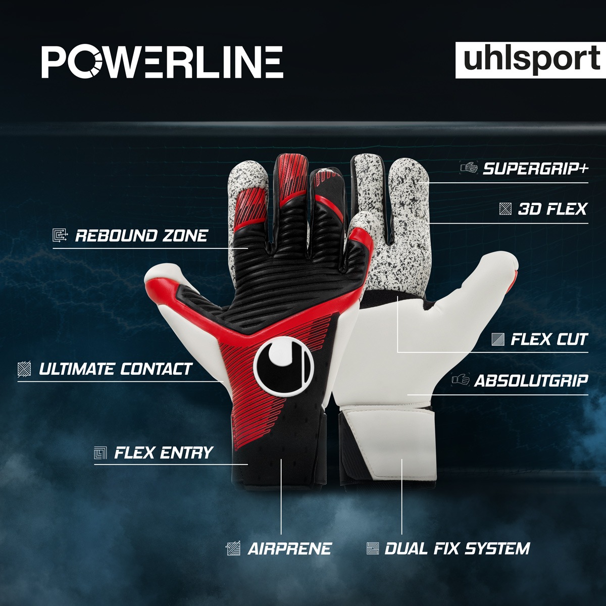 Powerline Supergrip+ Flex HN Torwarthandschuhe