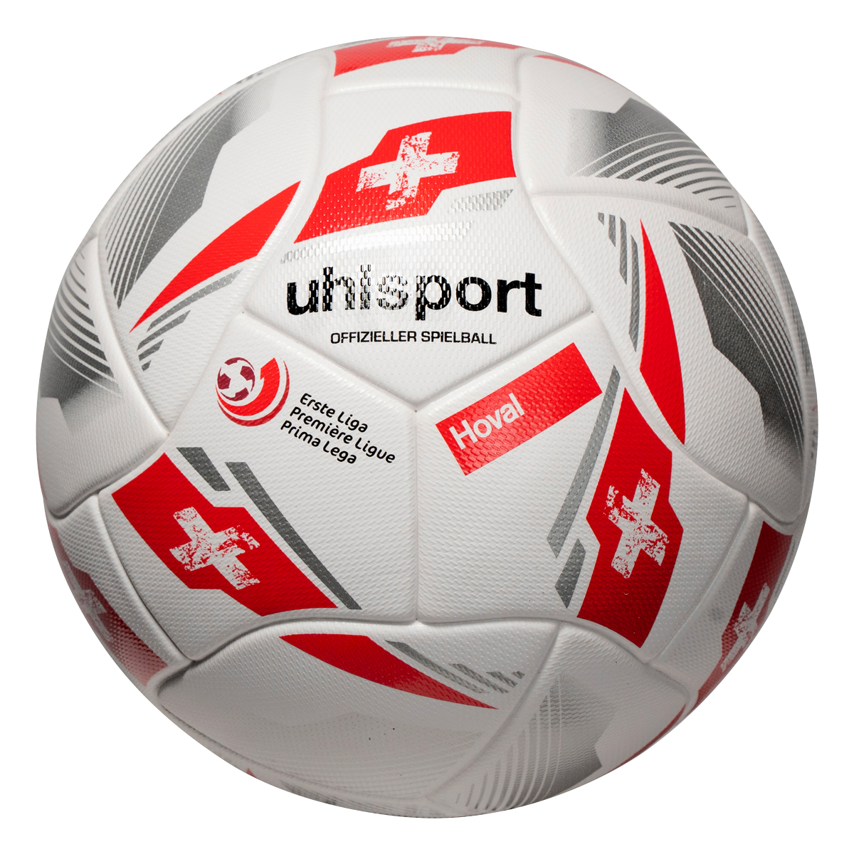 Uhlsport Fußball Schweizer Spielball SL Weiß Rot 