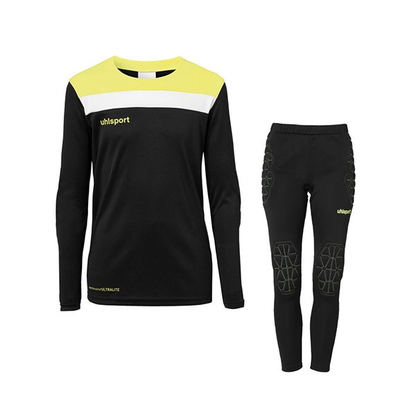 OFFENSE 23 TORWART-SET JUNIOR schwarz fluo gelb weiß Front