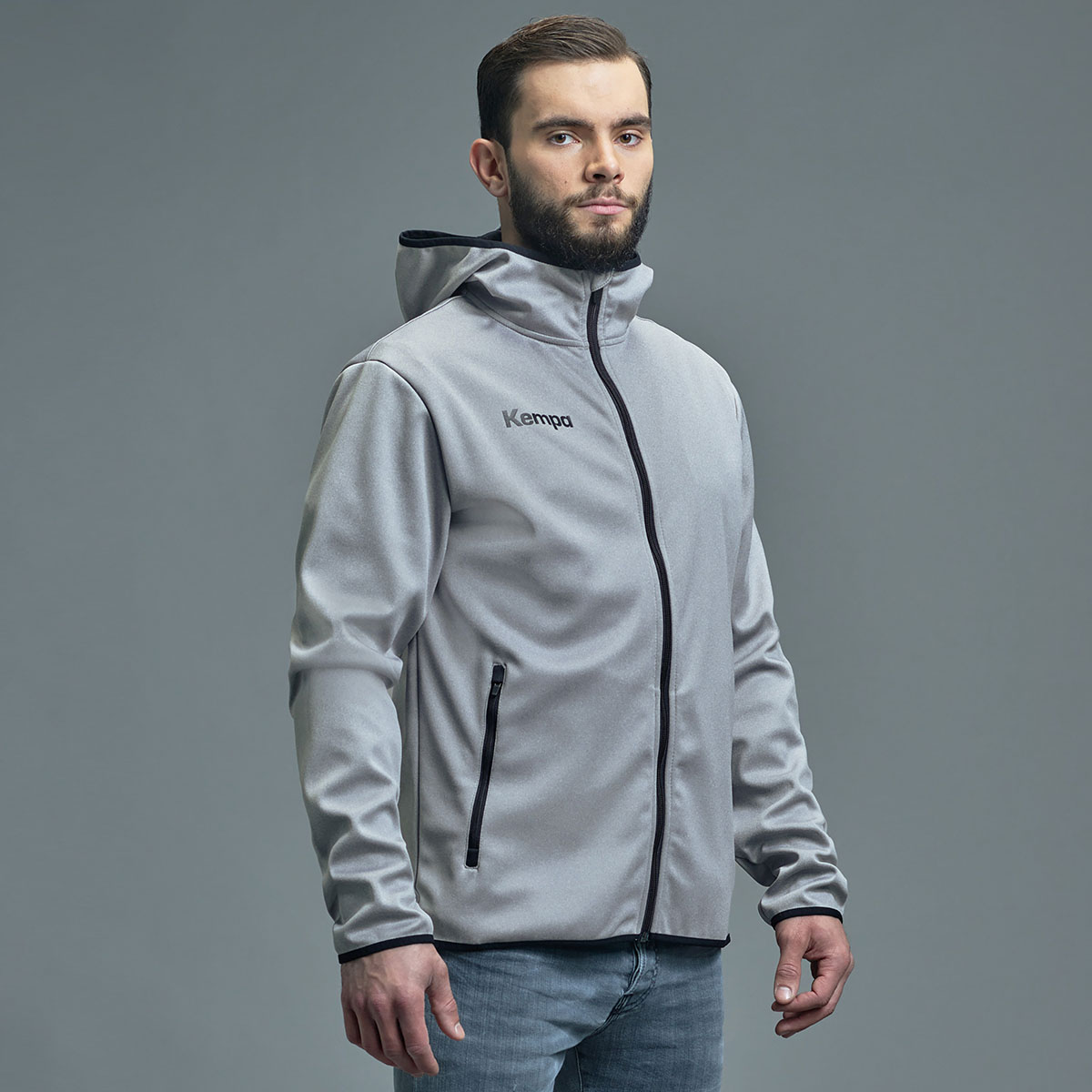 CORE 2.0 LITESHELL JACKE in dark grau melange | beim Teamsportprofi Kempa