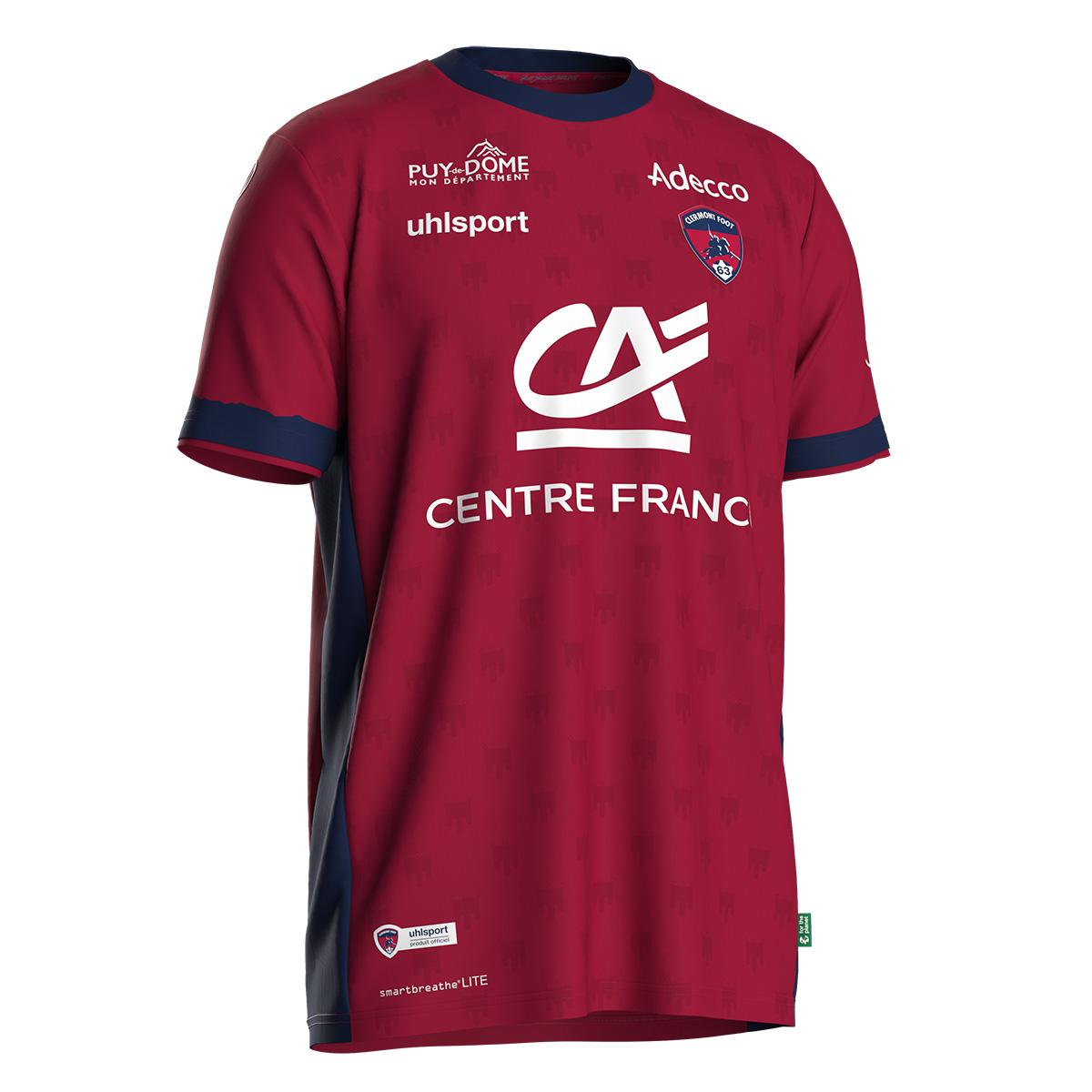 Clermont Foot Heim Trikot 2024 25 Front Ansicht